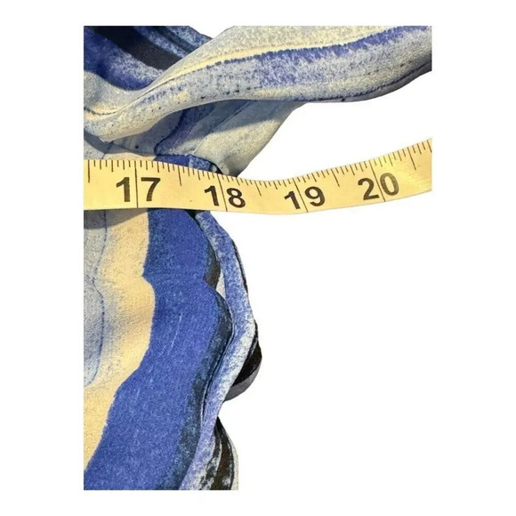 Women's Apt 9 A-Line Cut Out Back Dress Size 4 Multi Color Blue Lined - Picture 4 of 4